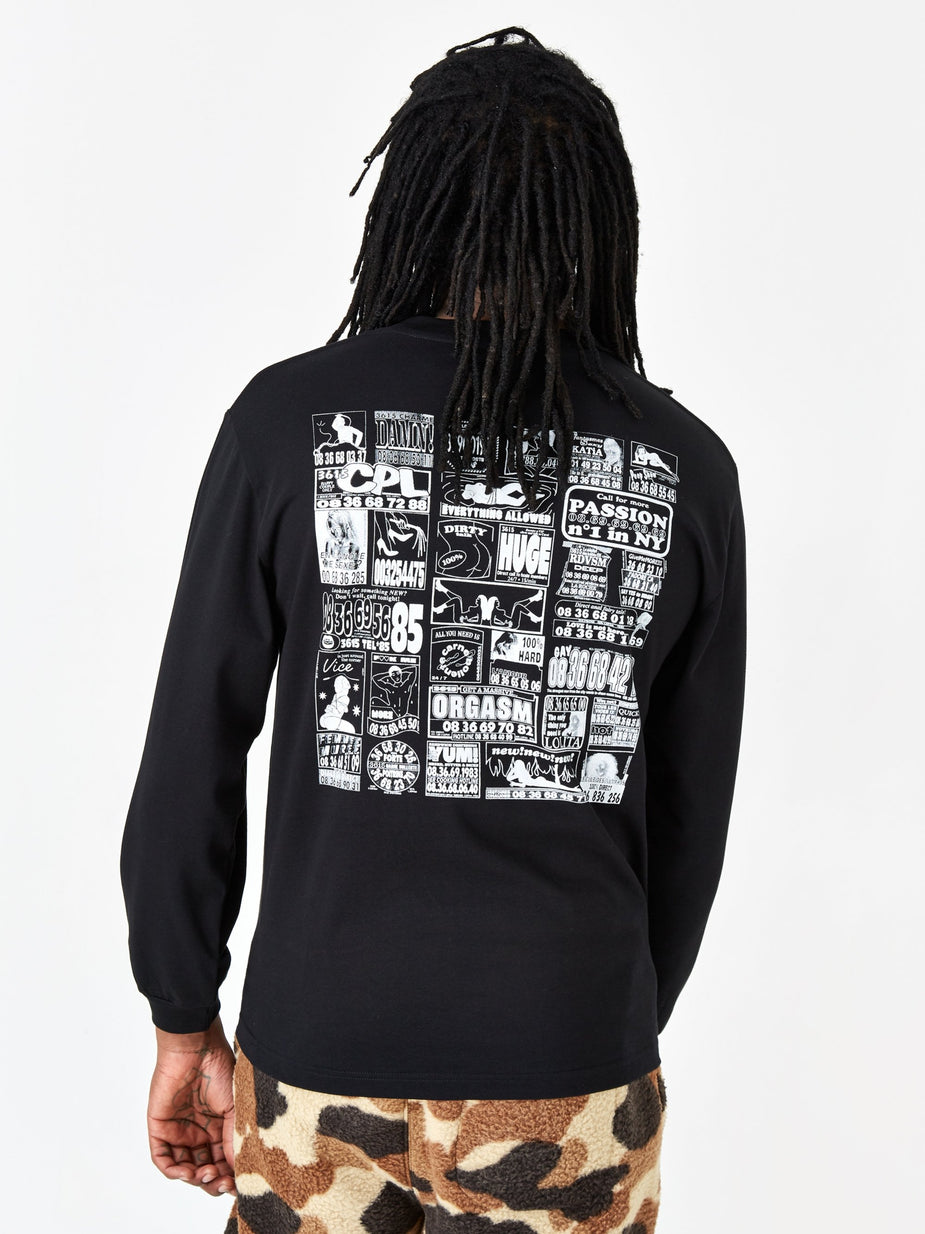 Carne Bollente Carne Bollente 3615 Carne Longsleeve T-Shirt - Black - Black