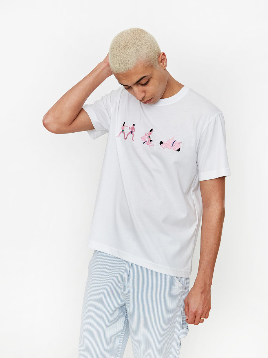 Carne Bollente Carne Bollente Crouching Penis Hidden Vagina Shortsleeve T - White - White