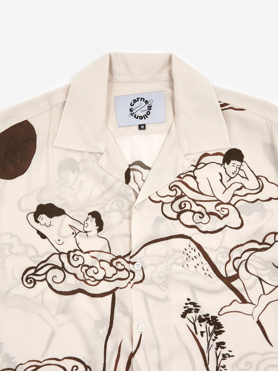 Carne Bollente Carne Bollente Island Of Gapes Shirt - Beige/Brown - Brown