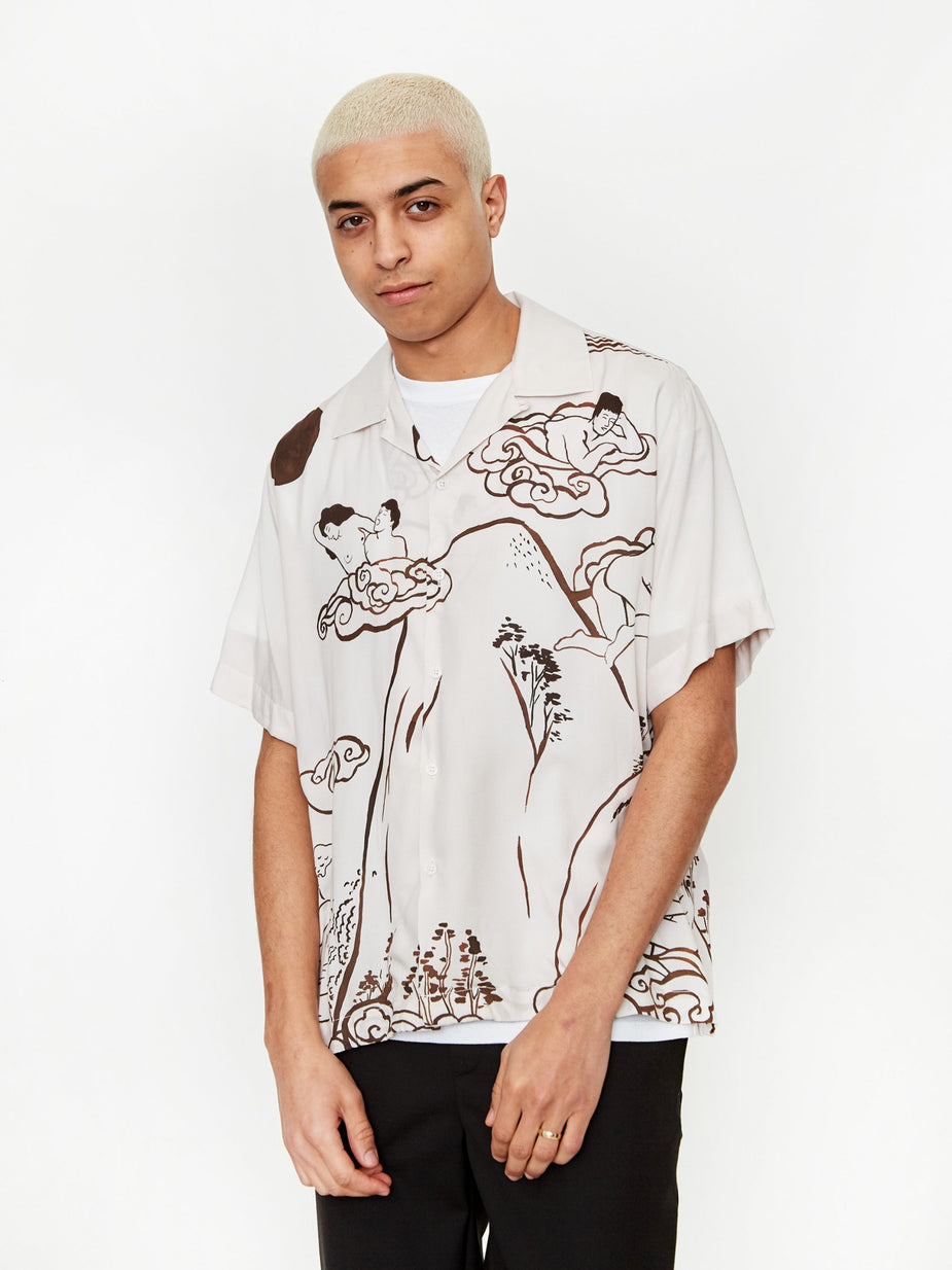 Carne Bollente Carne Bollente Island Of Gapes Shirt - Beige/Brown - Brown