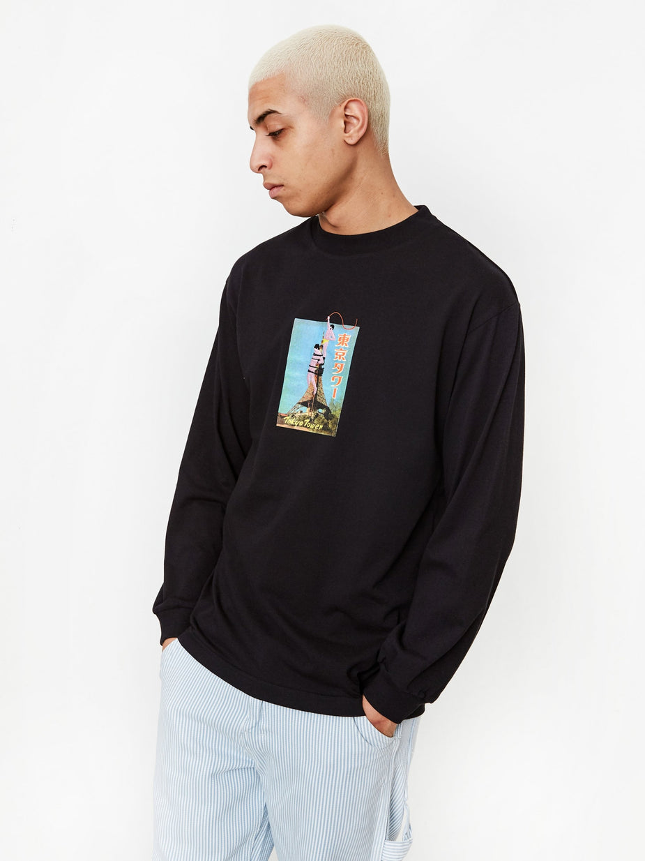 Carne Bollente Carne Bollente La Grande Derouille Longsleeve T-Shirt - Black - Black