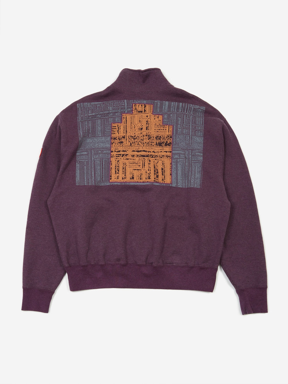 Cav Empt C.E Cav Empt Exterior Half Zip Sweatshirt - Purple - Purple