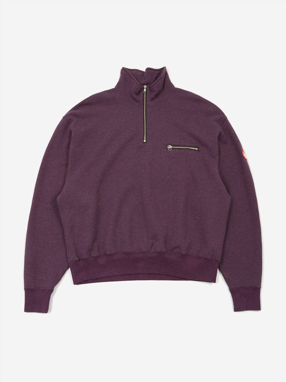 Cav Empt C.E Cav Empt Exterior Half Zip Sweatshirt - Purple - Purple