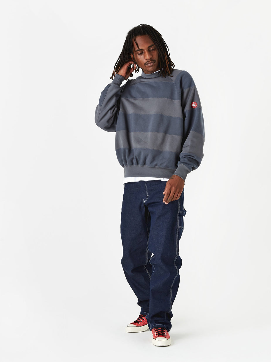 Cav Empt C.E Cav Empt Stripe Seam P/C Crewneck Sweatshirt - Grey - Grey
