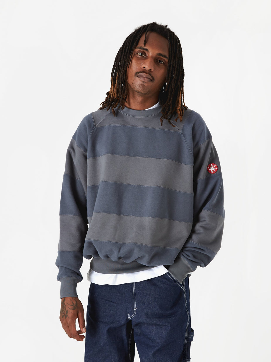 Cav Empt C.E Cav Empt Stripe Seam P/C Crewneck Sweatshirt - Grey - Grey