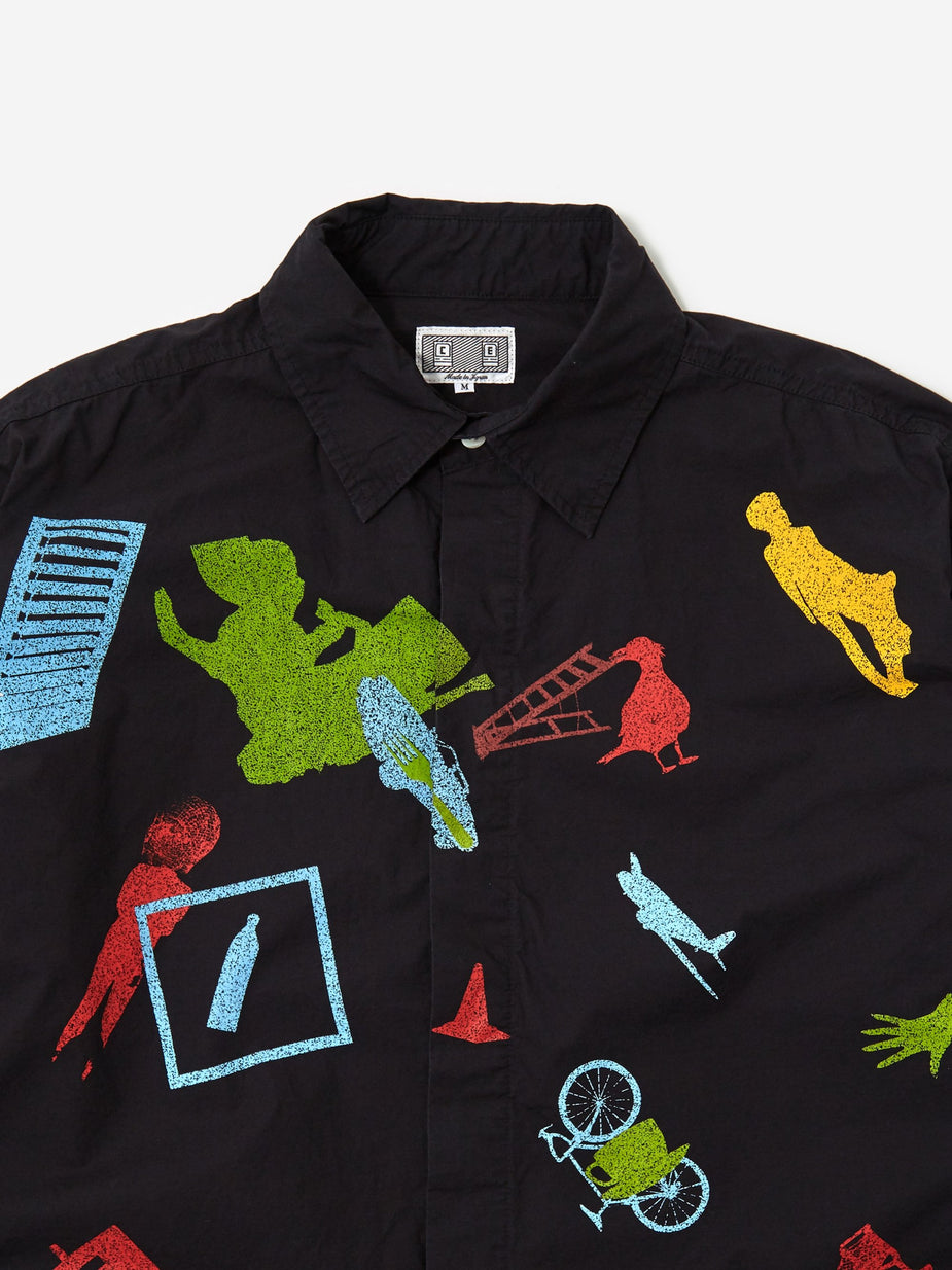 Cav Empt C.E Cav Empt Abm Big Shirt - Black Print - Black