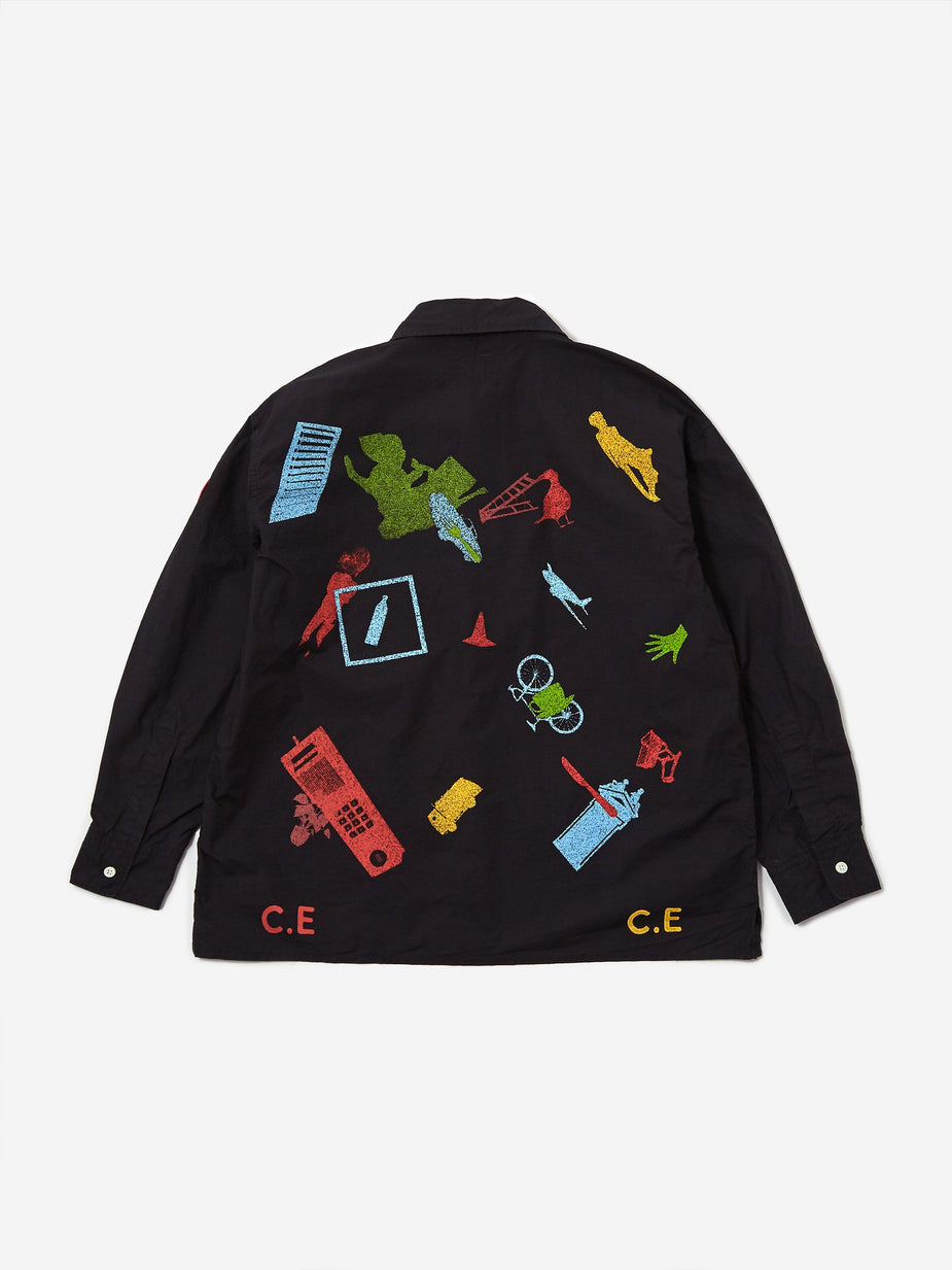 Cav Empt C.E Cav Empt Abm Big Shirt - Black Print - Black