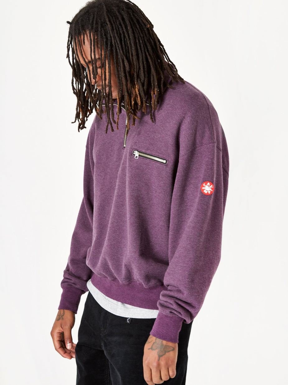 Cav Empt C.E Cav Empt Exterior Half Zip Sweatshirt - Purple - Purple