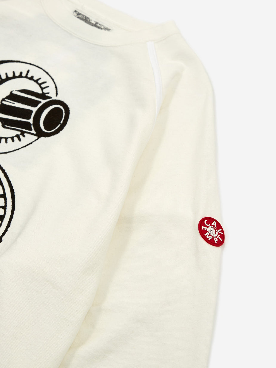 Cav Empt C.E Cav Empt MD Qcontroller Light Crewneck Sweatshirt - White - White