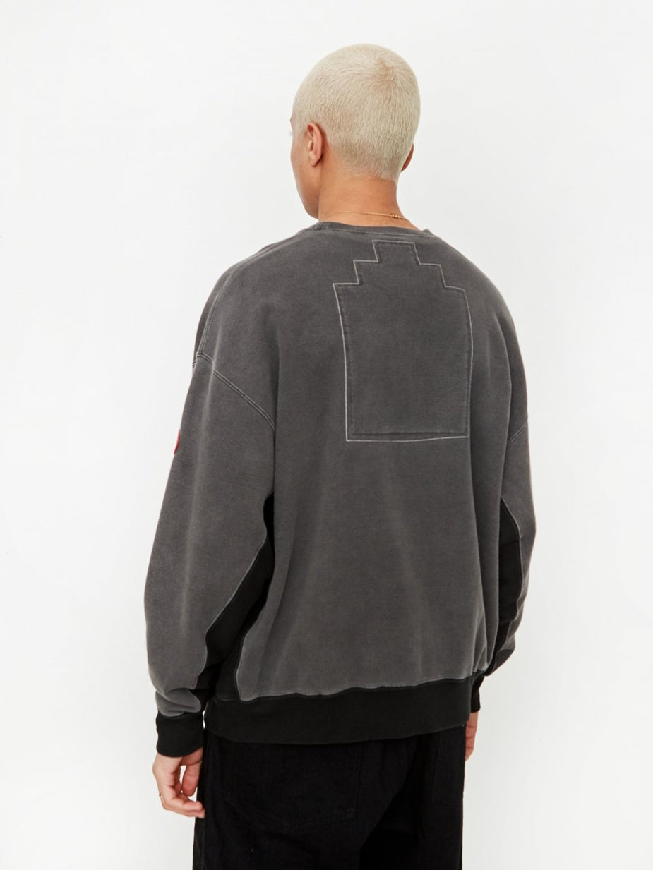 Cav Empt C.E Cav Empt Overdye Depart Crewneck Sweatshirt - Charcoal - Grey