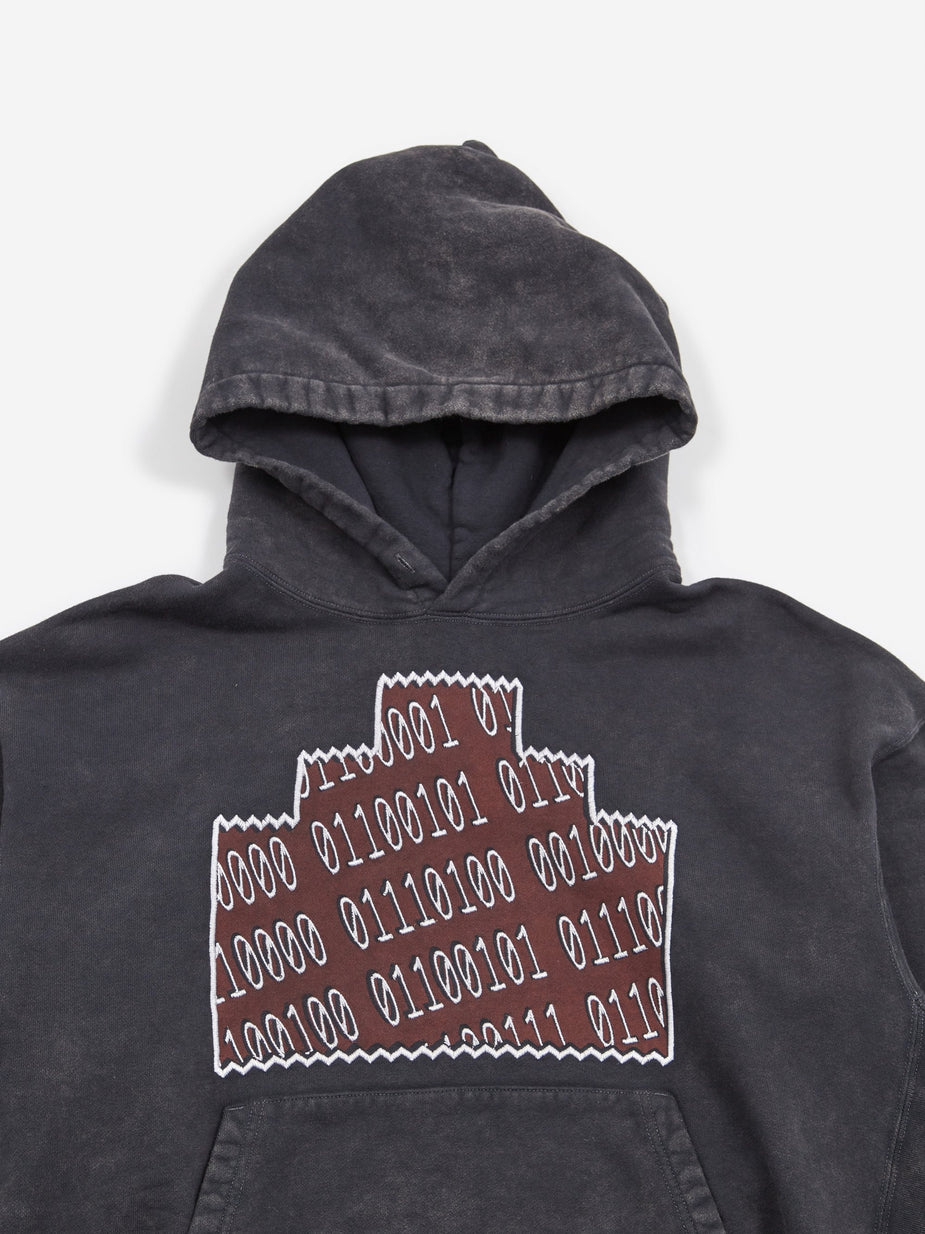 Cav Empt C.E Cav Empt Overdye Numbers Ziggurat Heavy Hoodie - Black - Black