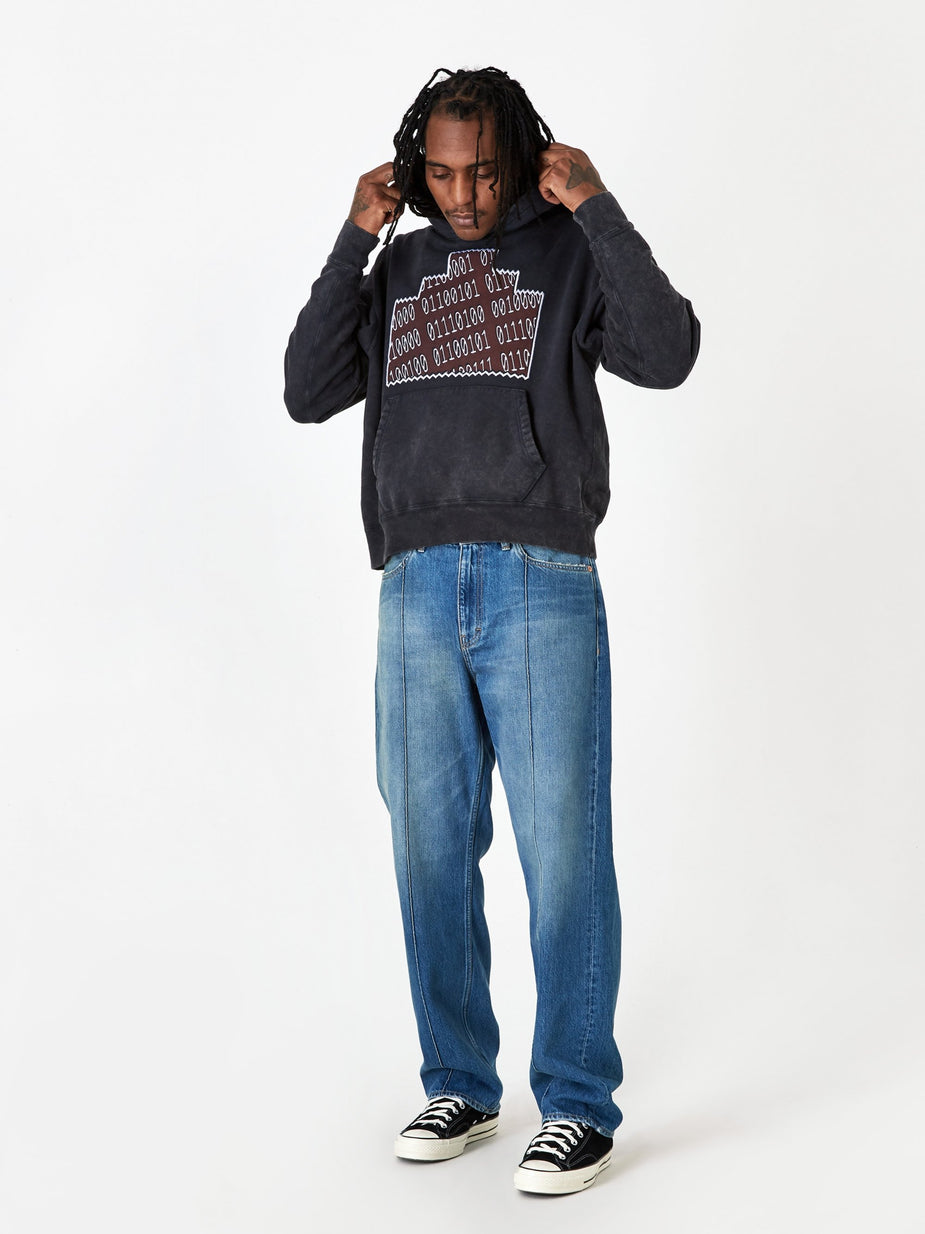 Cav Empt C.E Cav Empt Overdye Numbers Ziggurat Heavy Hoodie - Black - Black