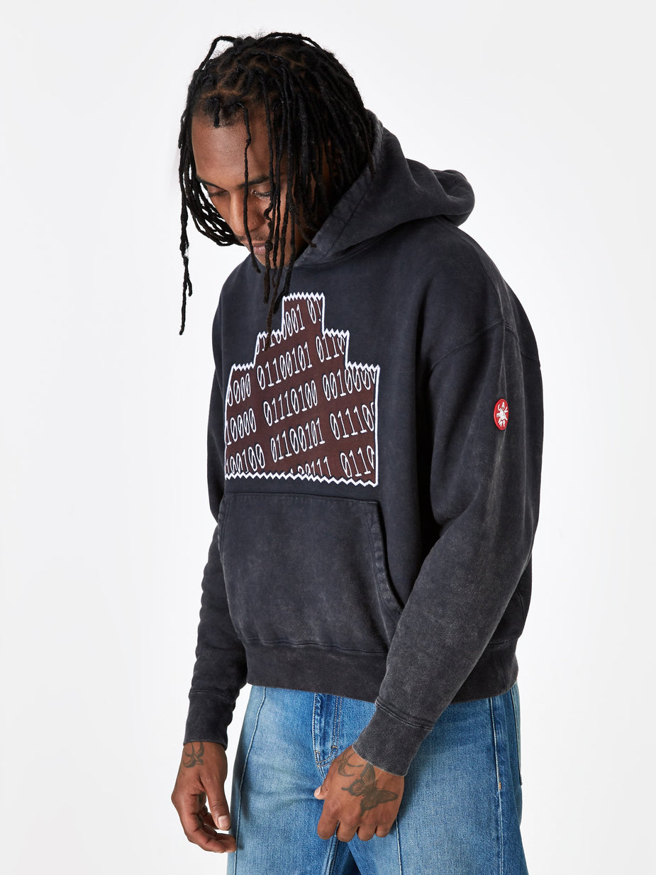 Cav Empt C.E Cav Empt Overdye Numbers Ziggurat Heavy Hoodie - Black - Black
