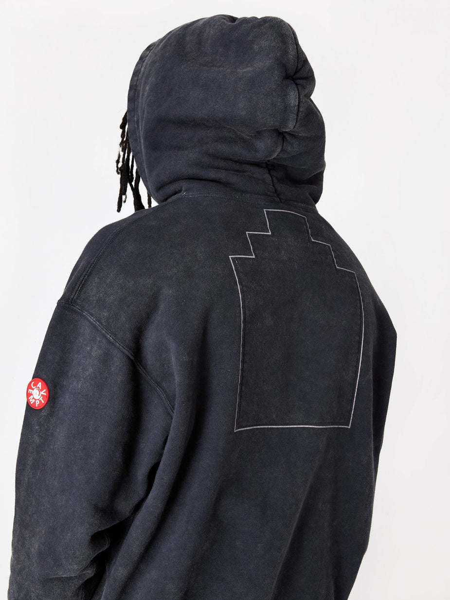 Cav Empt C.E Cav Empt Overdye Numbers Ziggurat Heavy Hoodie - Black - Black