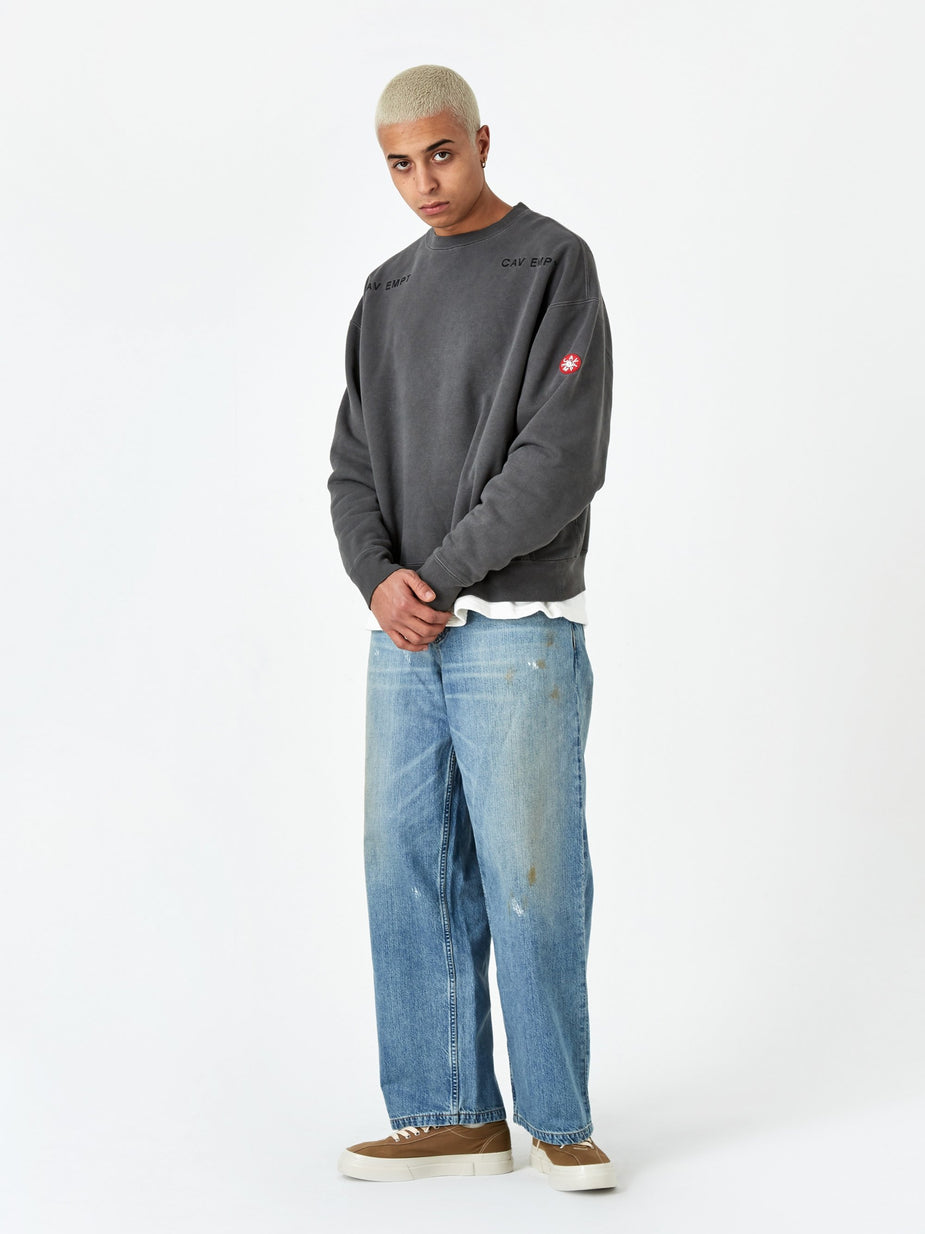 Cav Empt C.E Cav Empt Overdye Squad Crewneck Sweatshirt - Charcoal - Grey