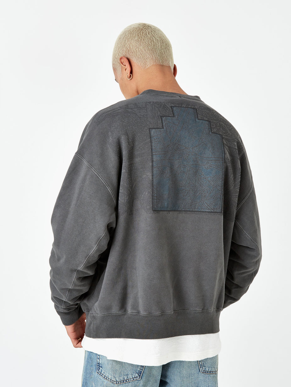 Cav Empt C.E Cav Empt Overdye Squad Crewneck Sweatshirt - Charcoal - Grey