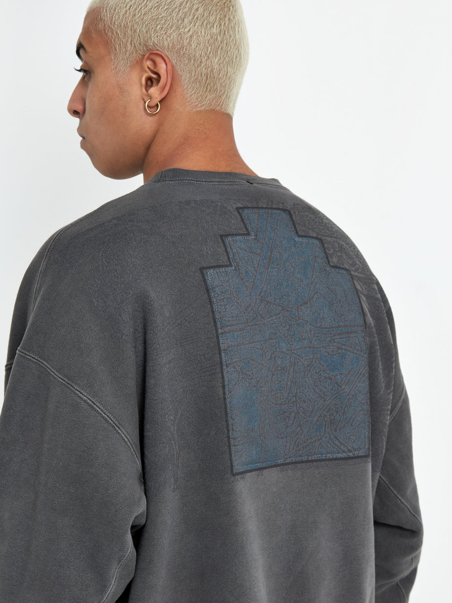 Cav Empt C.E Cav Empt Overdye Squad Crewneck Sweatshirt - Charcoal - Grey