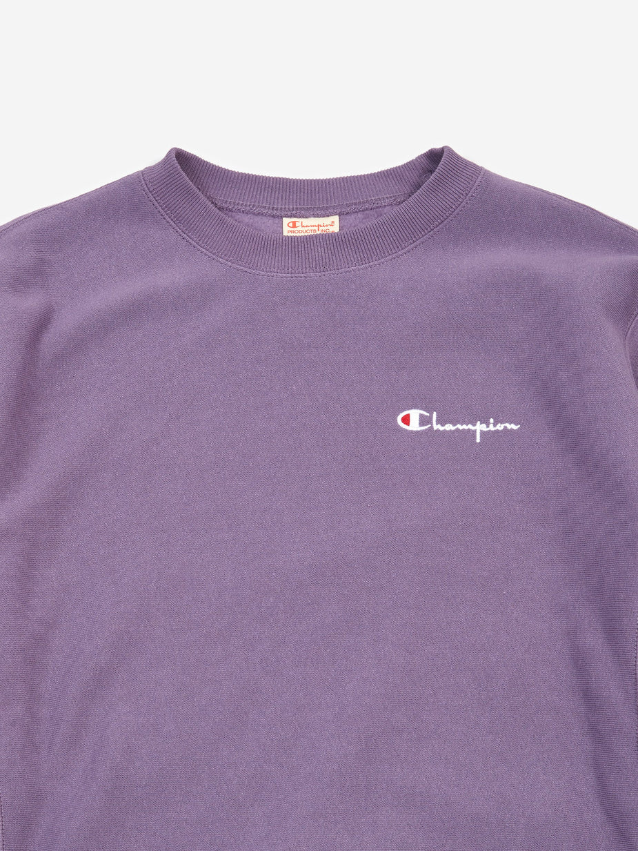 Champion Champion Reverse Weave Small Script Crewneck Sweatshirt - Purple - Purple