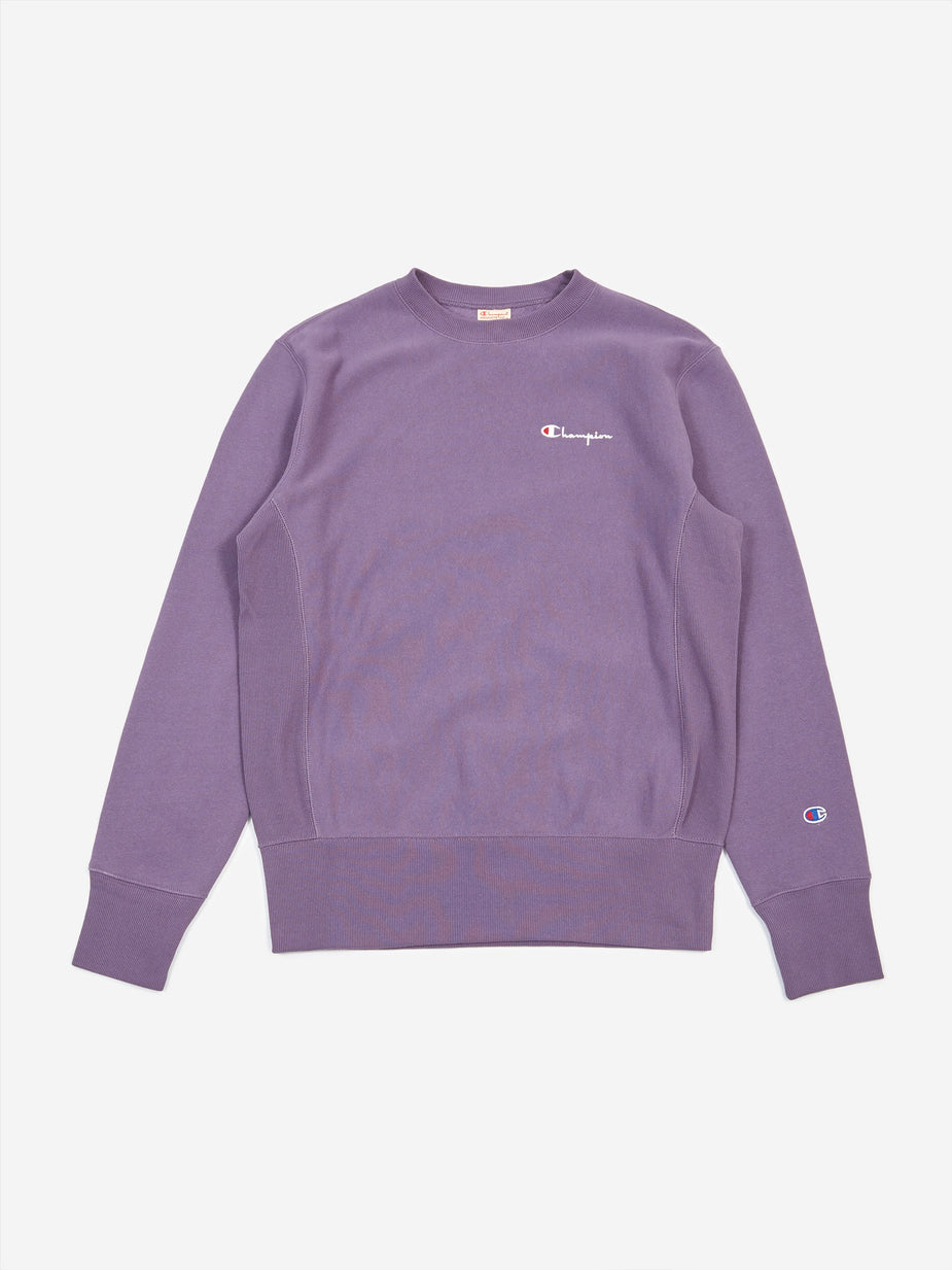 Champion Champion Reverse Weave Small Script Crewneck Sweatshirt - Purple - Purple