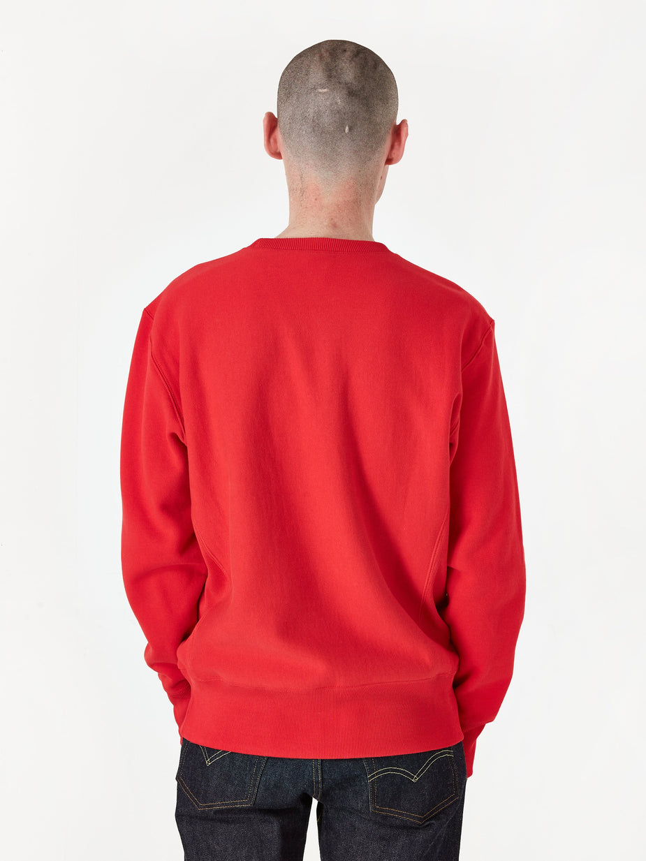 Champion Champion Reverse Weave Small Script Crewneck Sweatshirt - Red - Red
