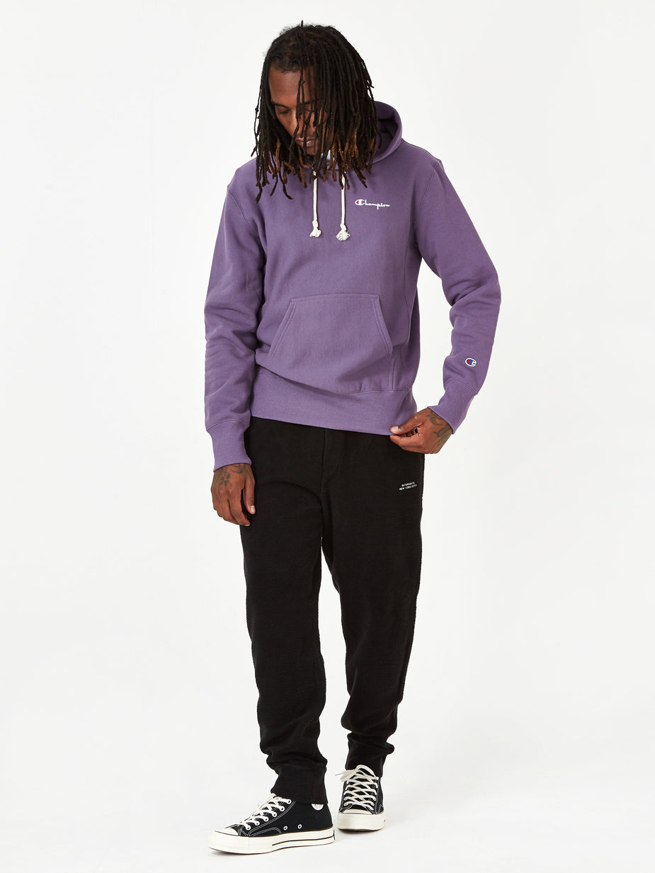 Champion Champion Reverse Weave Small Script Hooded Sweatshirt - Purple - Purple