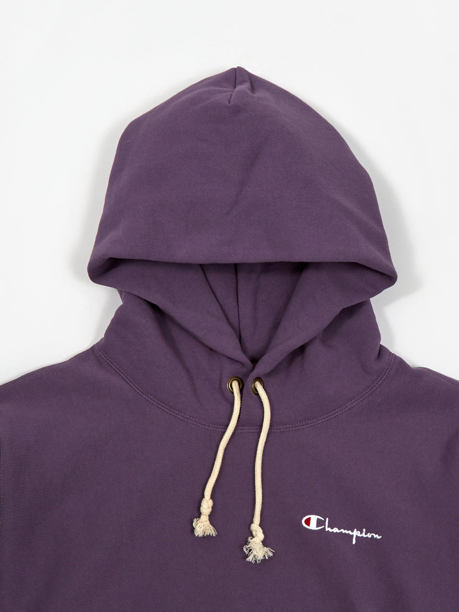 Champion Champion Reverse Weave Small Script Hooded Sweatshirt - Purple - Purple