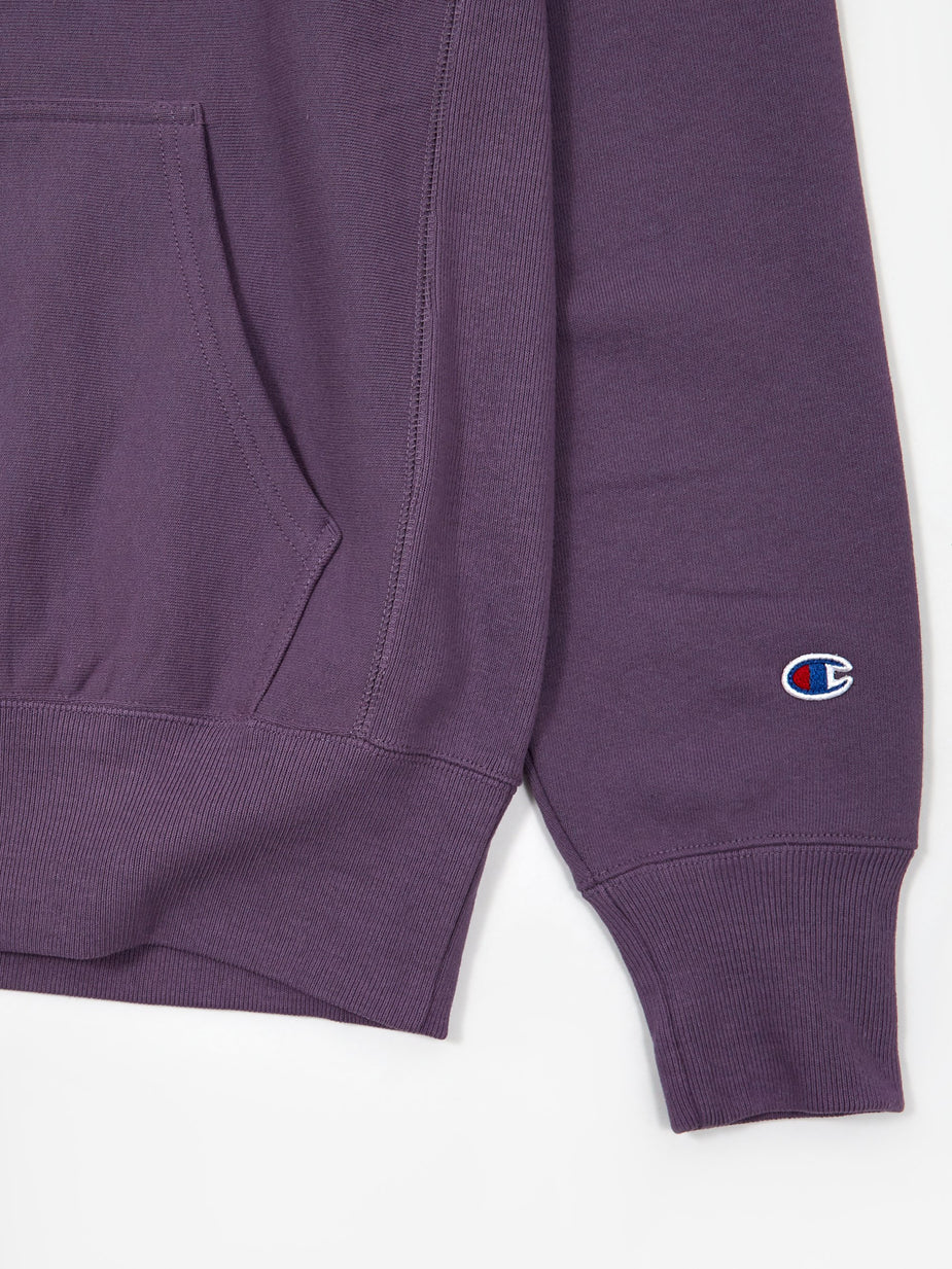 Champion Champion Reverse Weave Small Script Hooded Sweatshirt - Purple - Purple