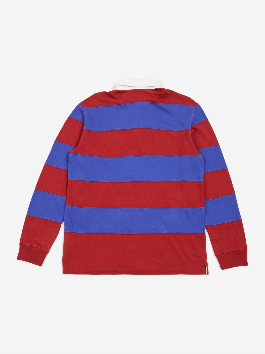 Champion Champion Striped Longsleeve Polo T-Shirt - Red - Red