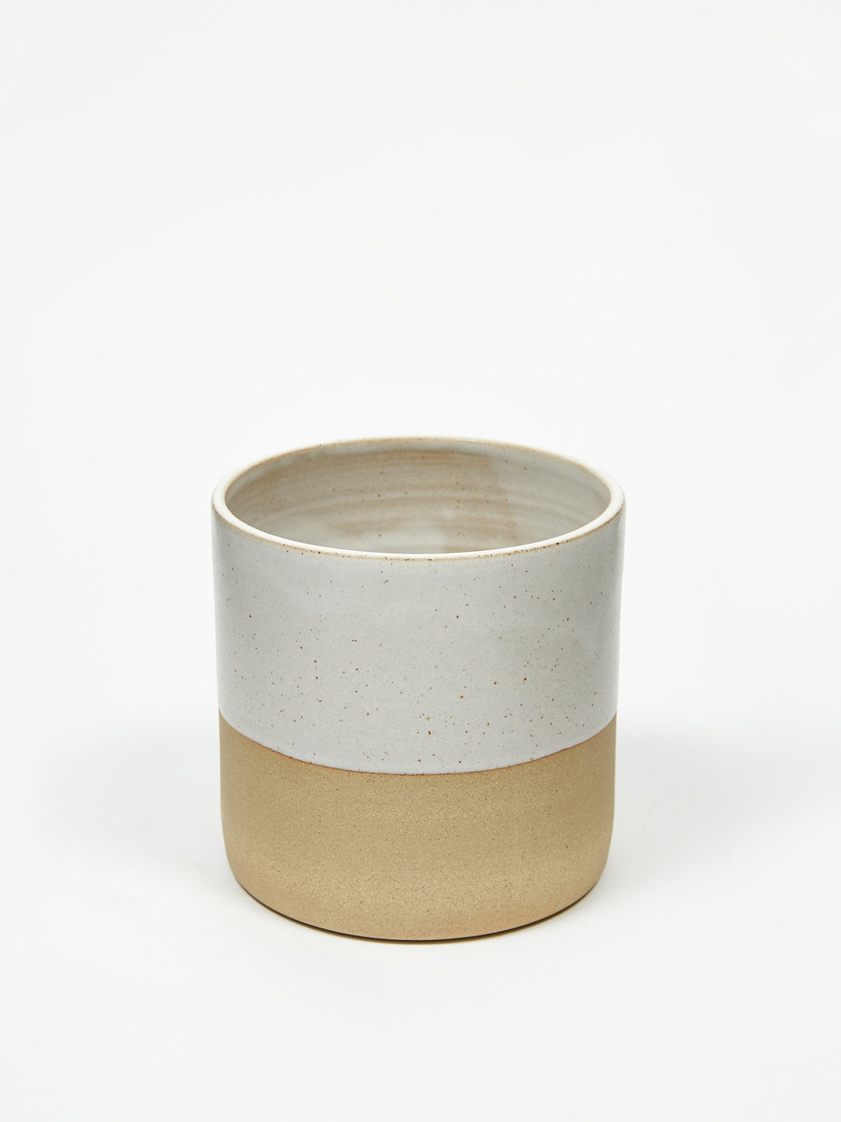 Charlotte Miller Charlotte Miller Medium Half Glazed Stoneware Planter - Other
