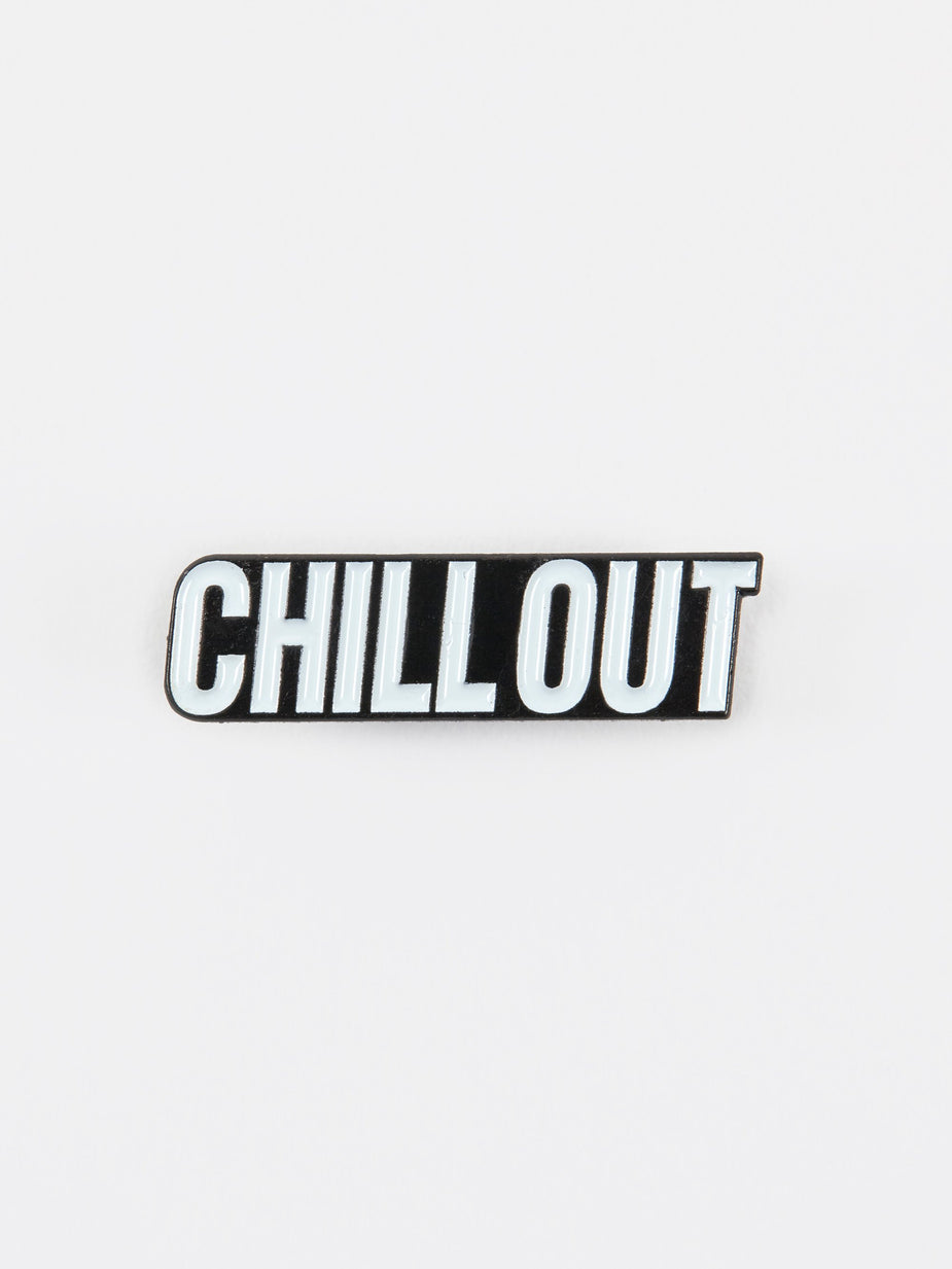 Chill Out Chill Out Enamel Pin - White - White