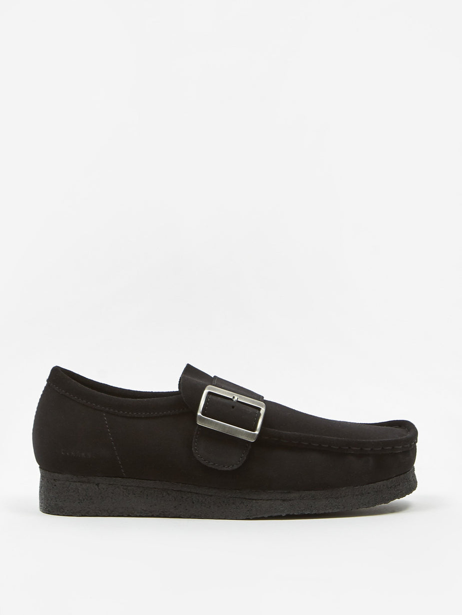 Clarks Clarks Wallabee Monk - Black Suede - Black