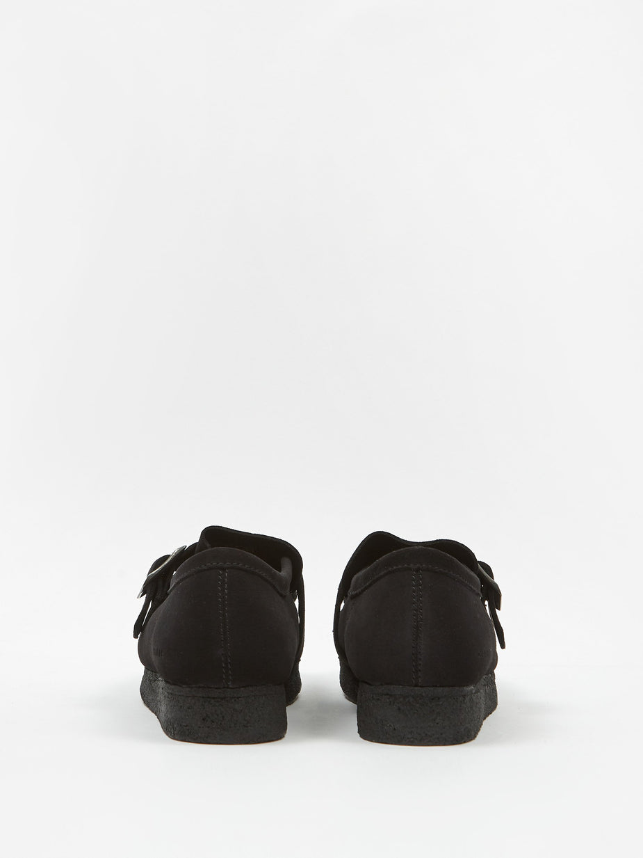 Clarks Clarks Wallabee Monk - Black Suede - Black