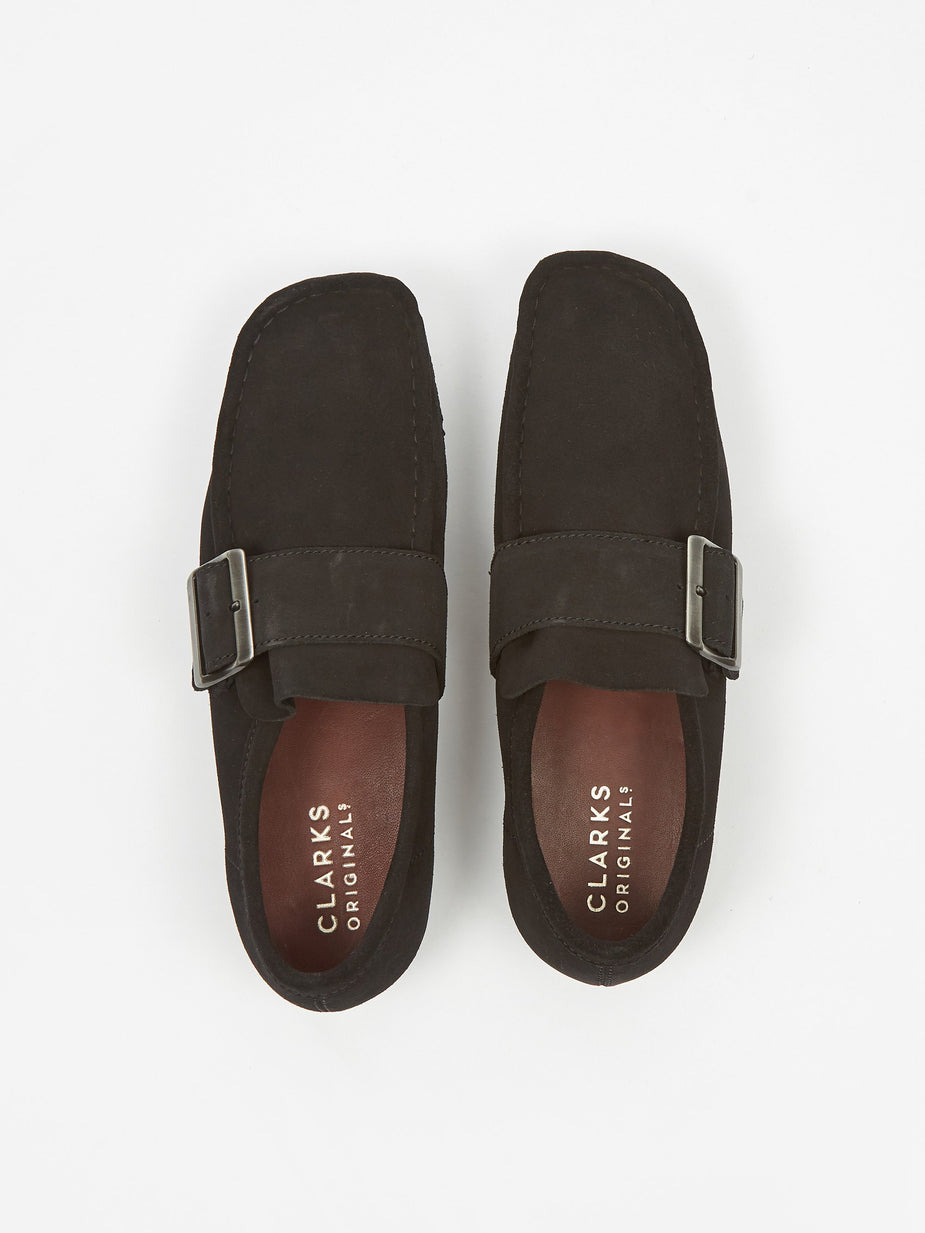 Clarks Clarks Wallabee Monk - Black Suede - Black