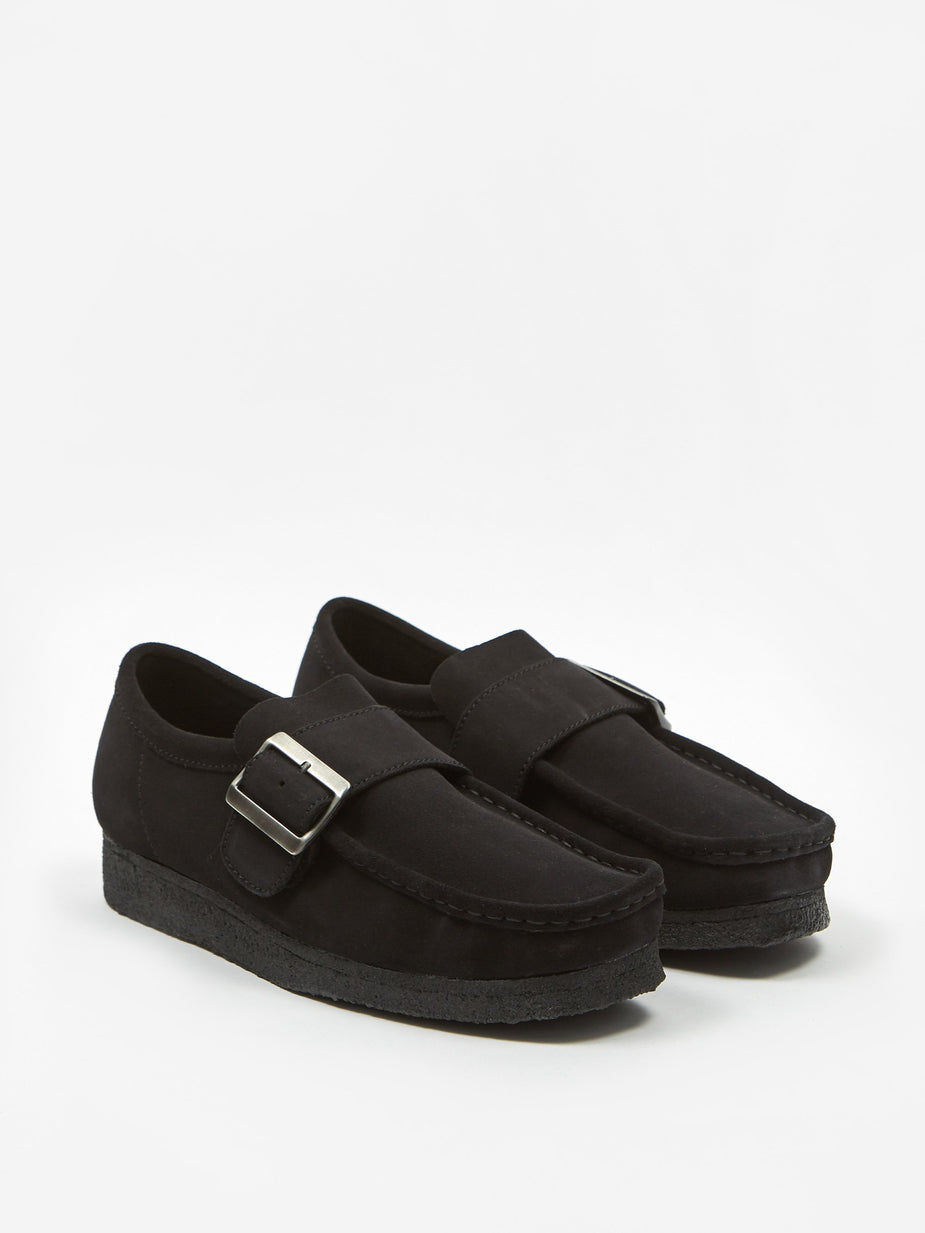 Clarks Clarks Wallabee Monk - Black Suede - Black