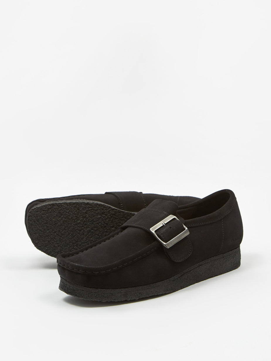 Clarks Clarks Wallabee Monk - Black Suede - Black
