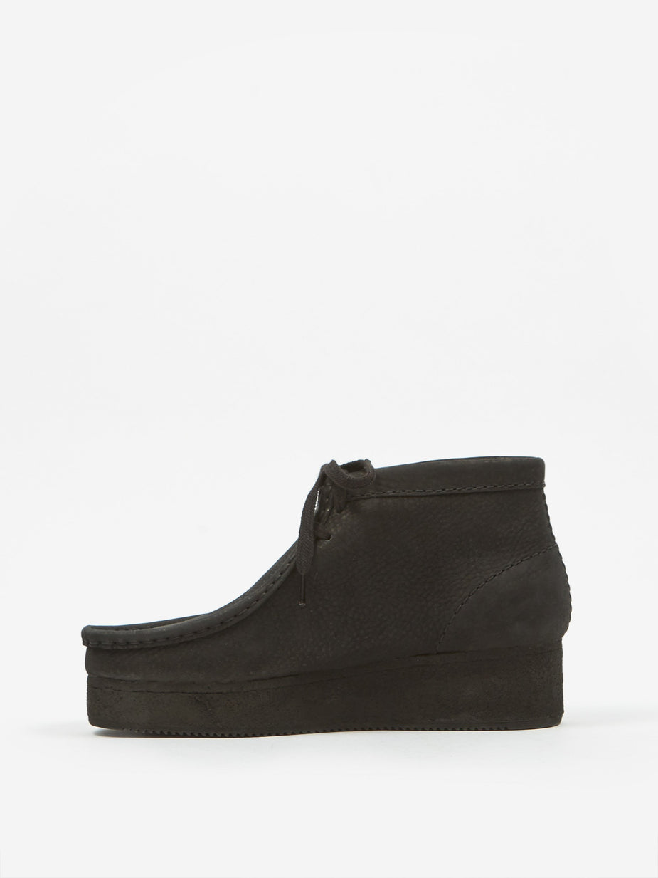 Clarks Clarks Wallabee Wedge - Black Nubuck - Black