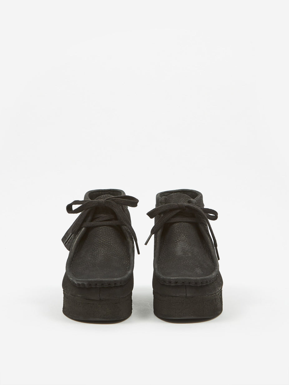 Clarks Clarks Wallabee Wedge - Black Nubuck - Black