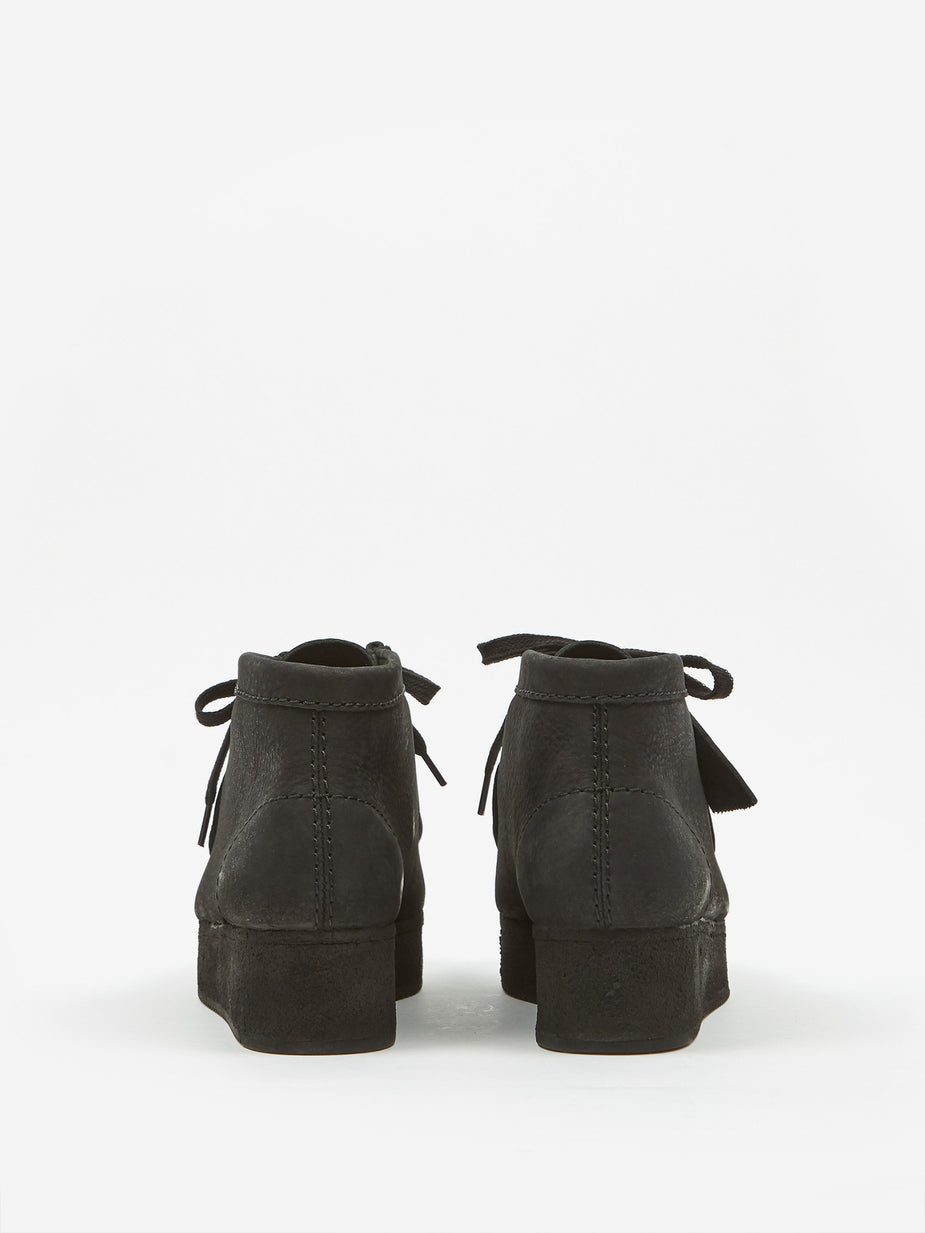Clarks Clarks Wallabee Wedge - Black Nubuck - Black