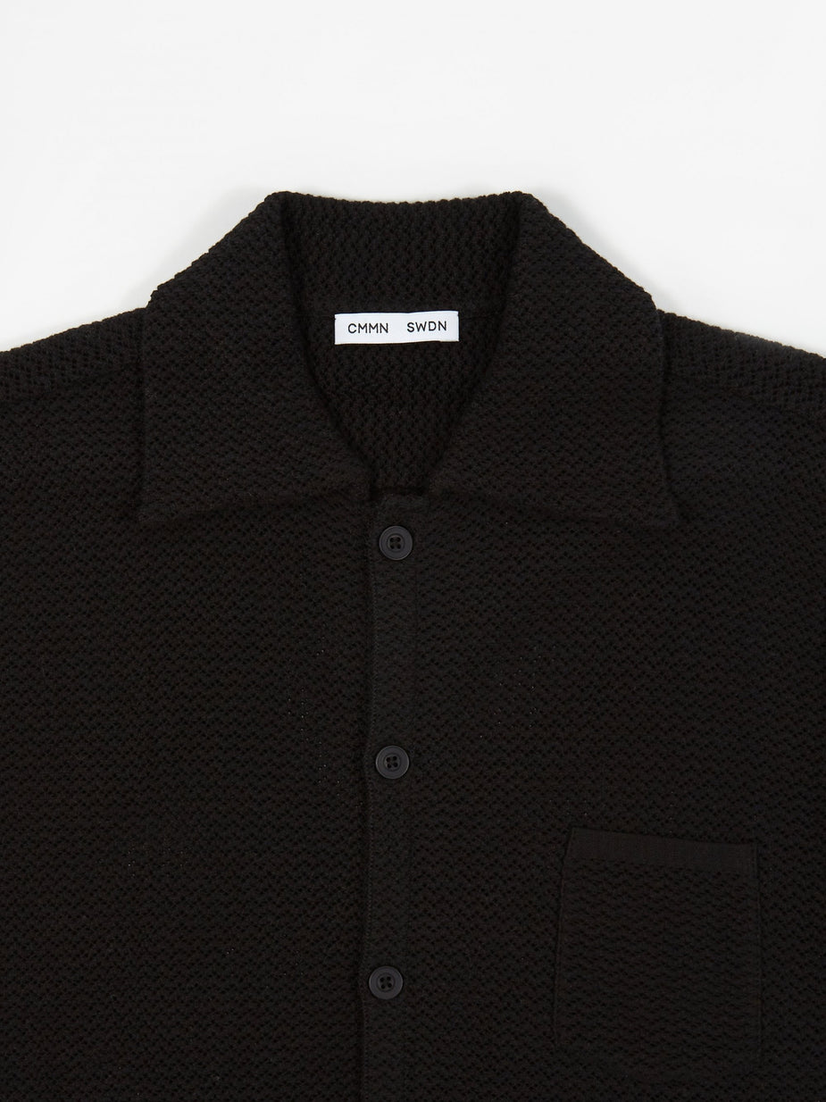 CMMN SWDN CMMN SWDN Wes Knitted Shortsleeve Shirt - Multi Stripe - Multi
