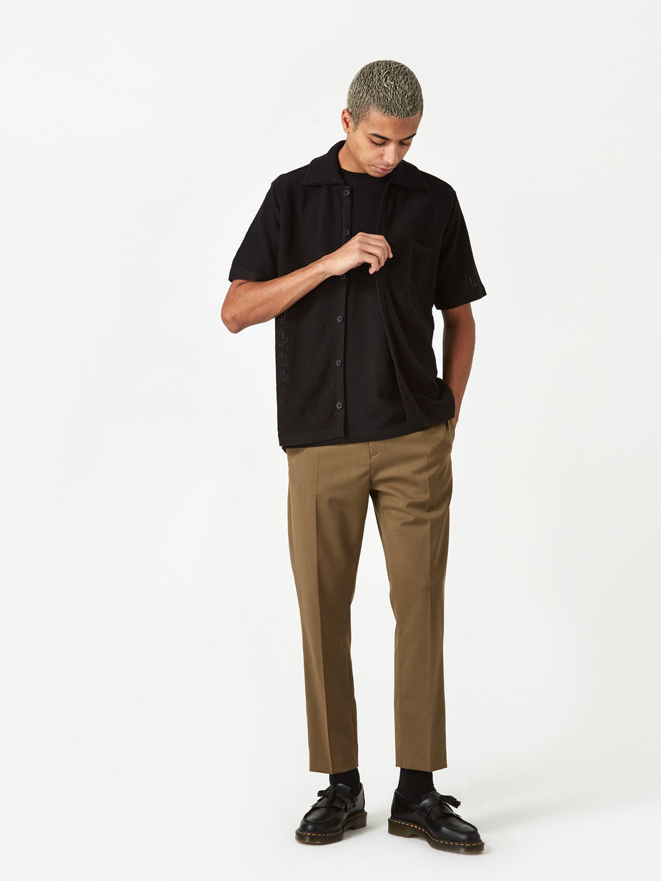 CMMN SWDN CMMN SWDN Wes Knitted Shortsleeve Shirt - Multi Stripe - Multi