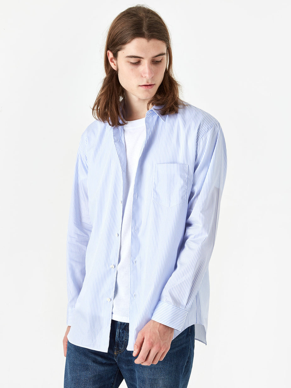 Comme Des Garçons Shirt Comme Des Garcons Shirt Forever Stripe Shirt - Light Blue Stripe - Blue