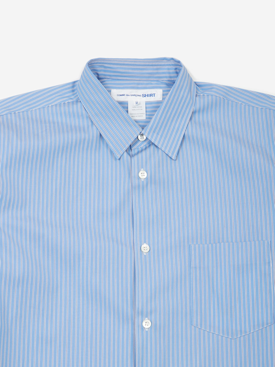 Comme Des Garçons Shirt Comme Des Garçons Shirt Forever Stripe Shirt - Dark Blue Stripe - Blue