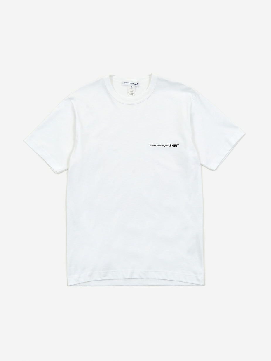 Comme Des Garçons Shirt Comme Des Garcons Shirt Logo Print Shortsleeve T-Shirt - White - White