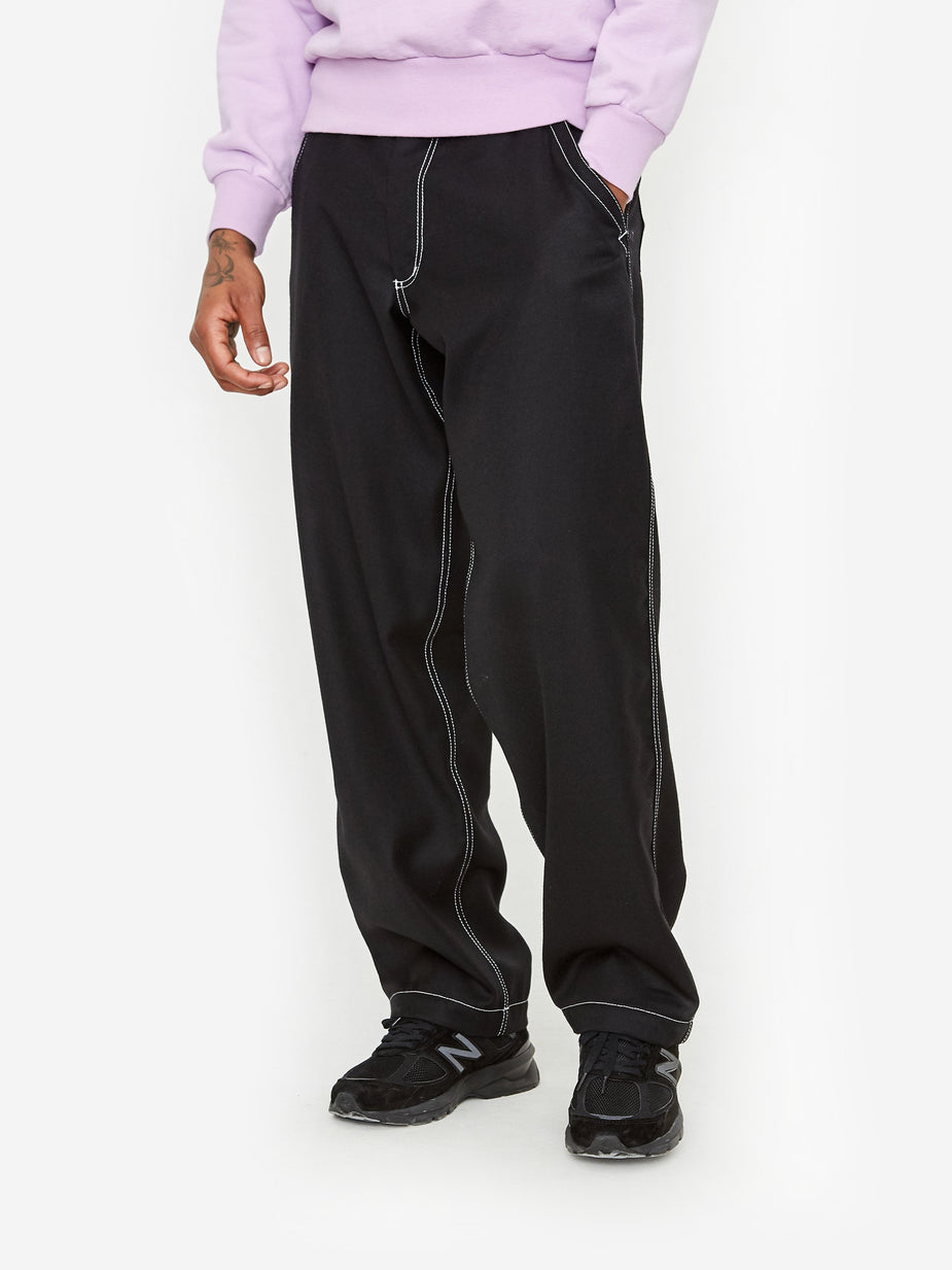 Comme Des Garçons Shirt Comme Des Garcons Shirt Wool Trouser - Black - Black