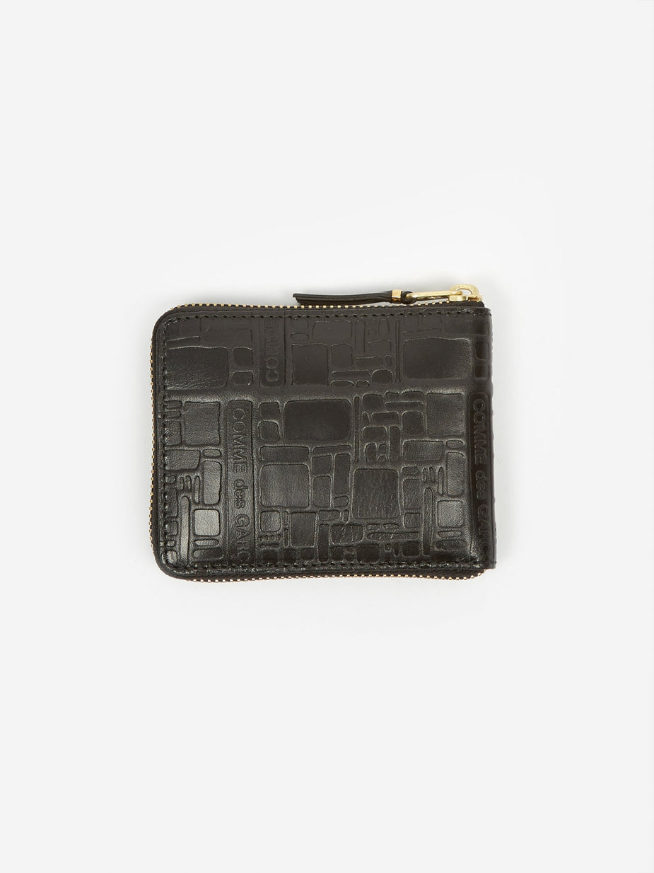 Comme des Garcons Wallets Comme des Garcons Wallet Embossed Logotype XS - Black (SA7100EL) - Other