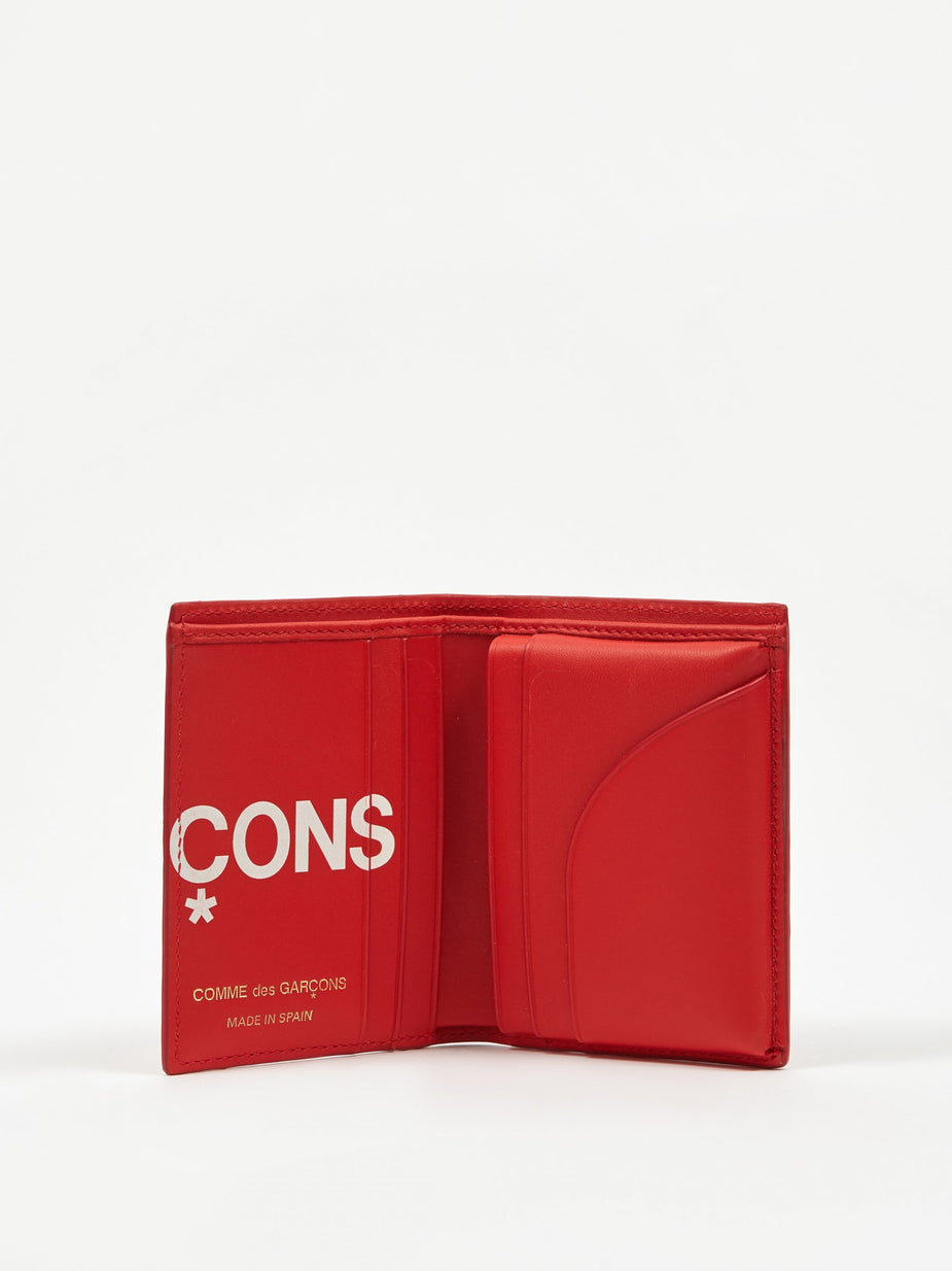 Comme des Garcons Wallets Comme des Garcons Wallet Huge Logo (SA0641HL) - Red - Red