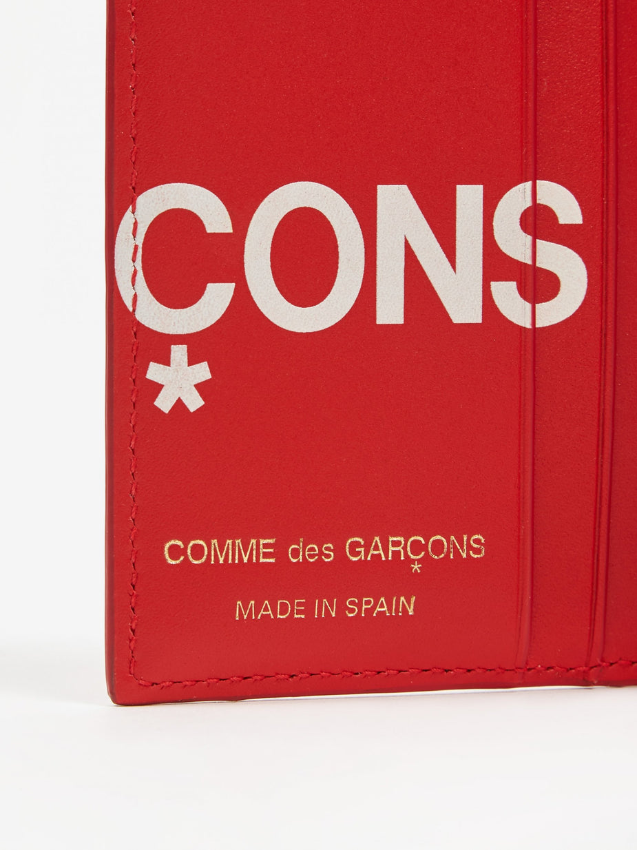 Comme des Garcons Wallets Comme des Garcons Wallet Huge Logo (SA0641HL) - Red - Red