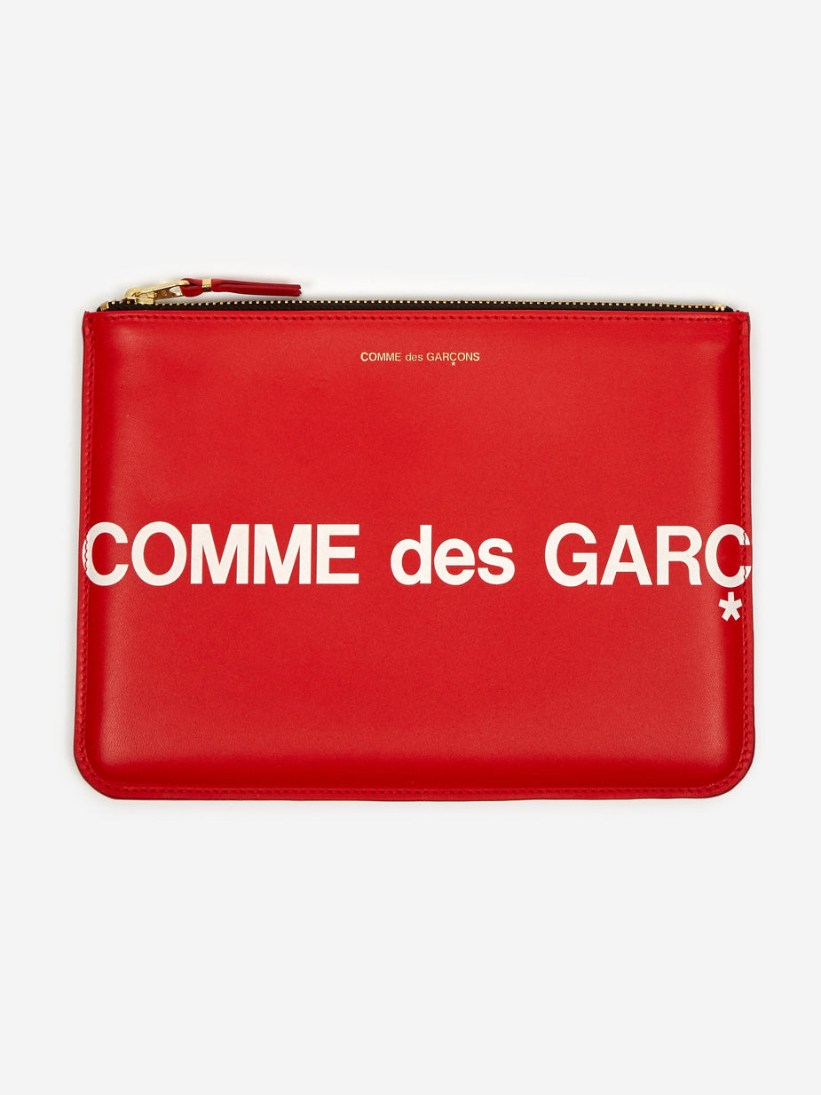 Comme des Garcons Wallets Comme des Garcons Wallets Huge Logo - (SA5100HL) Red - Red