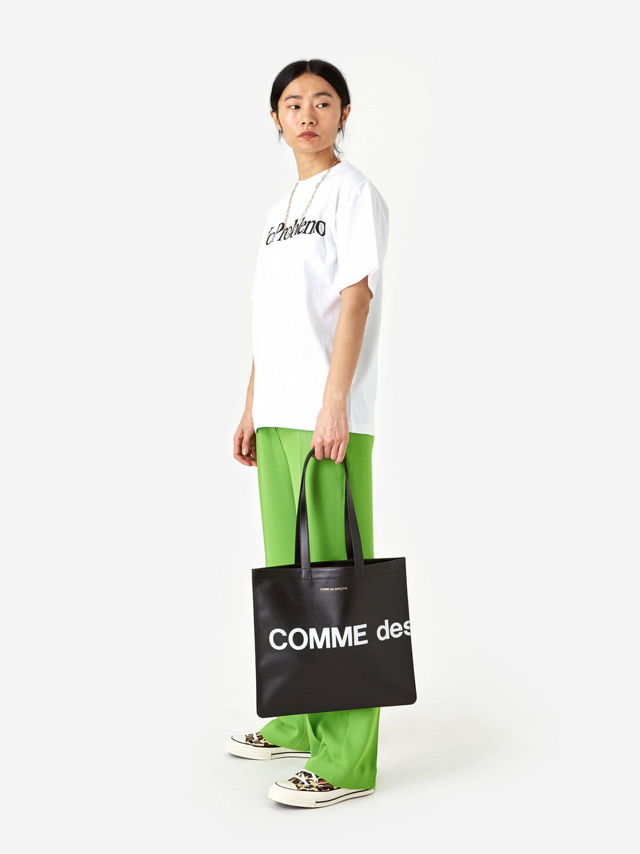 Comme des Garcons Wallets Comme des Garcons Wallet Huge Logo Tote (SA9001HL) - Black - Black