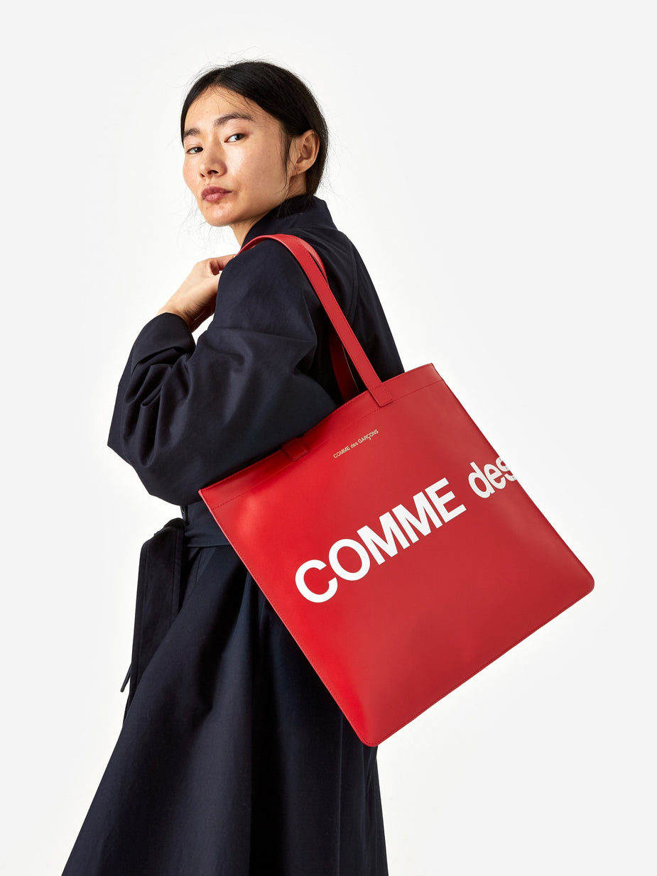 Comme des Garcons Wallets Comme des Garcons Wallet Huge Logo Tote (SA9001HL) - Red - Red